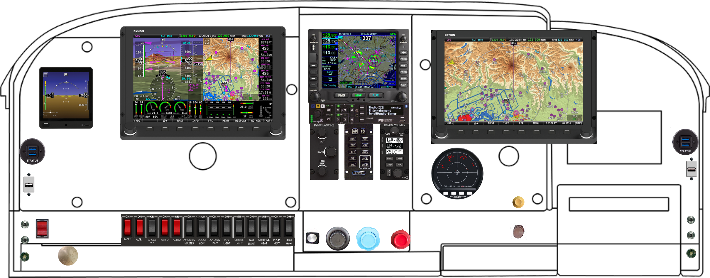 182J panel designed in the Panel Designer