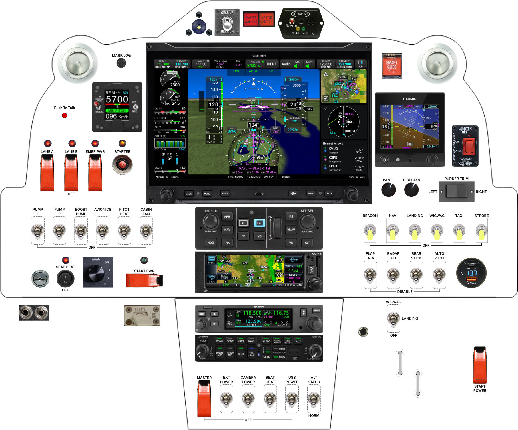 Tucano Front Panel panel designed in the Panel Designer