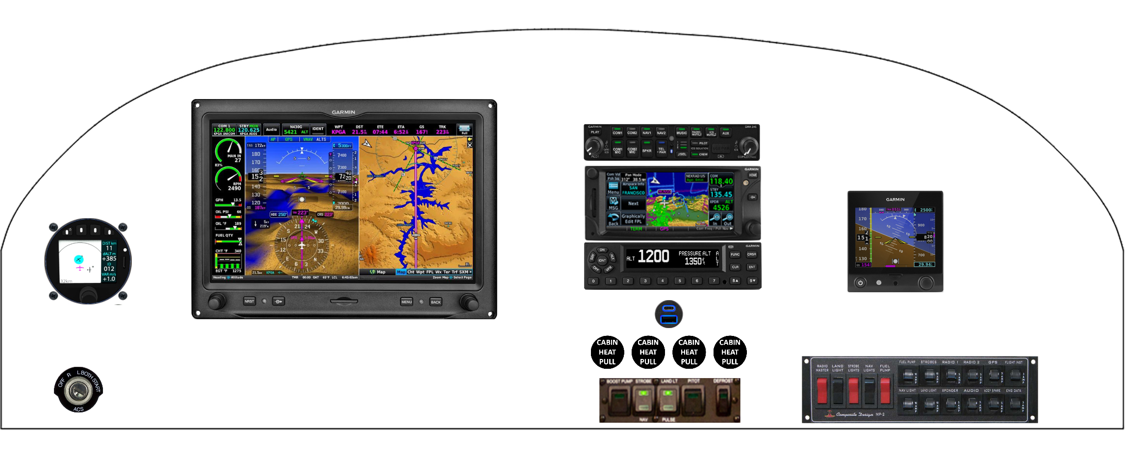 STOL CH801 panel designed in the Panel Designer