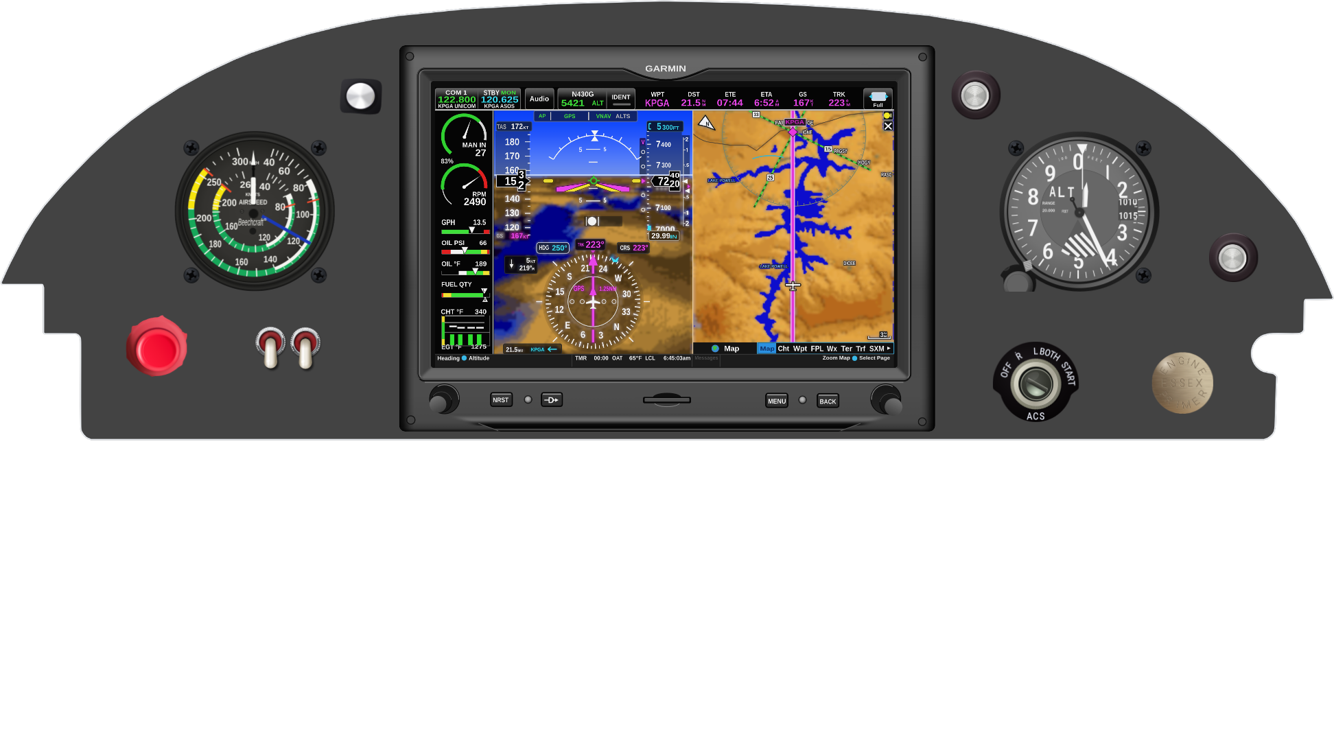 PA-18 panel designed in the Panel Designer