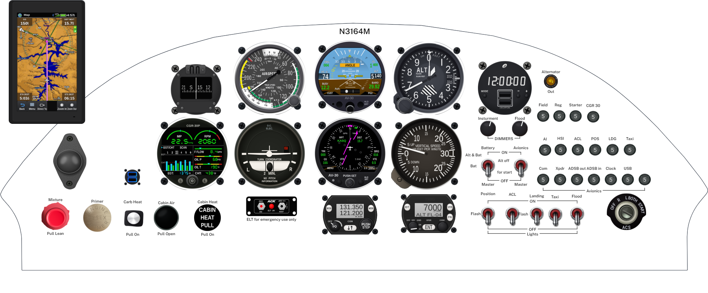 PA-12 panel designed in the Panel Designer