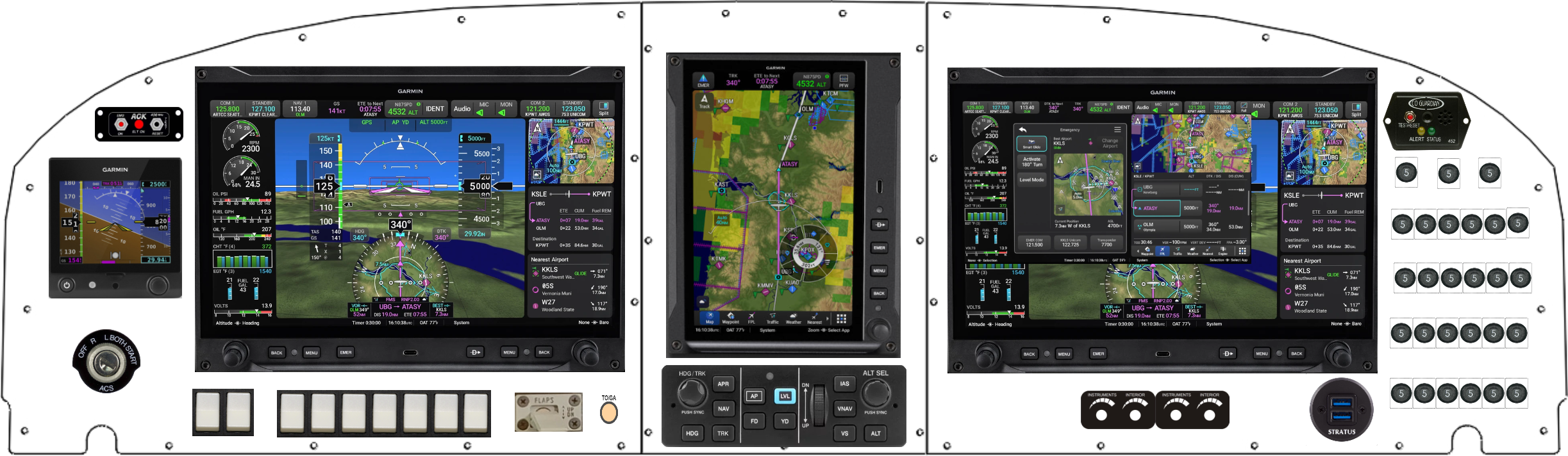 RV-14 panel designed in the Panel Designer