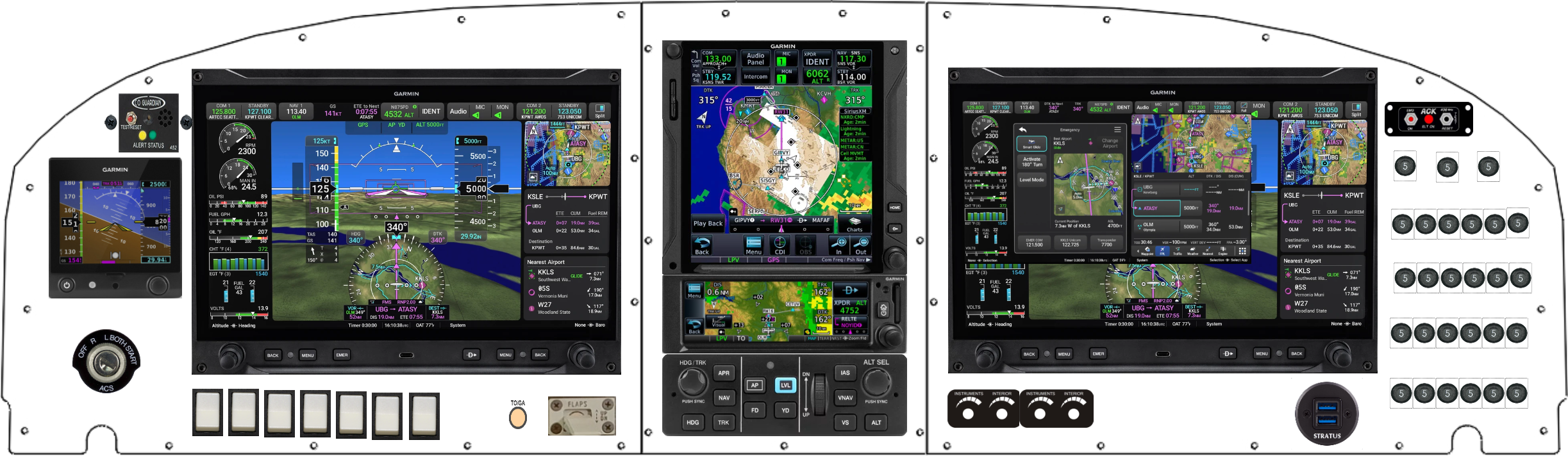 RV-14 panel designed in the Panel Designer