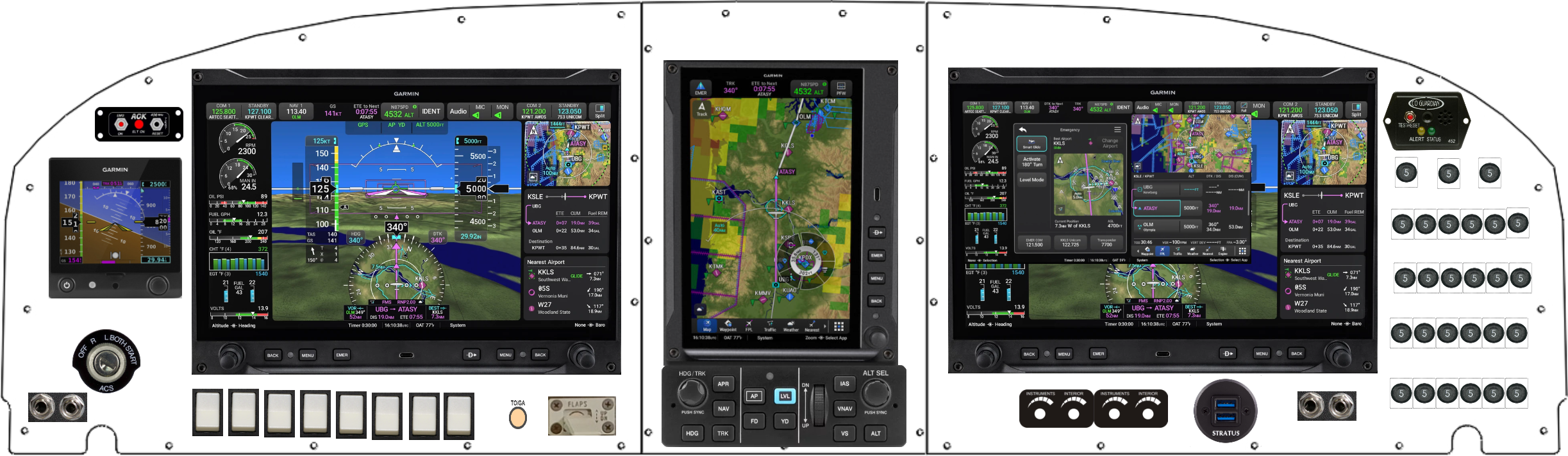 RV-14 panel designed in the Panel Designer